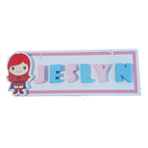 C&F Wooden Pink Border Rectangle Name Plate